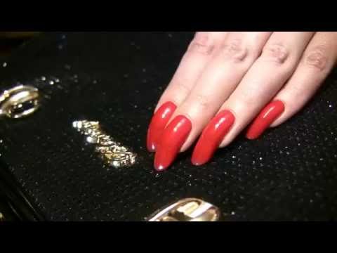 Red scratching mix with beautiful long fingernails by kreolla ( КРАСНЫЕ ДЛИННЫЕ НОГТИ )